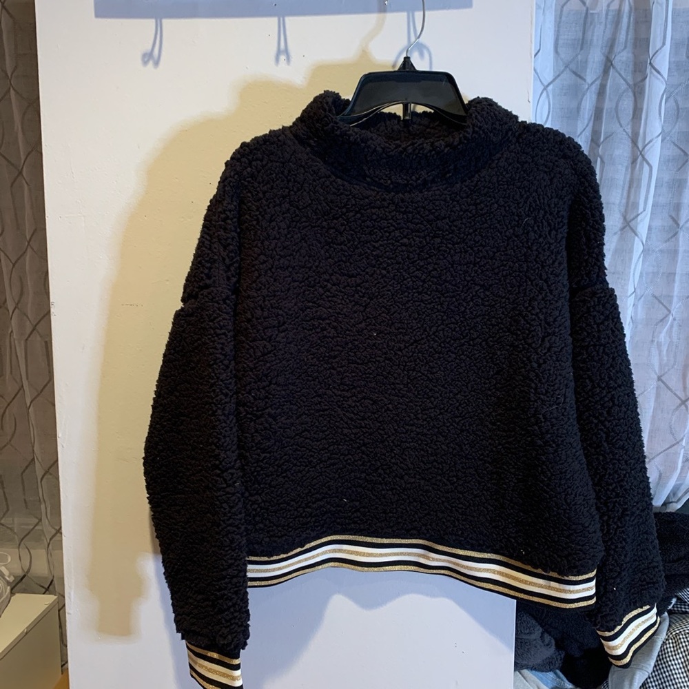 Fuzzy Black Pullover - image 1